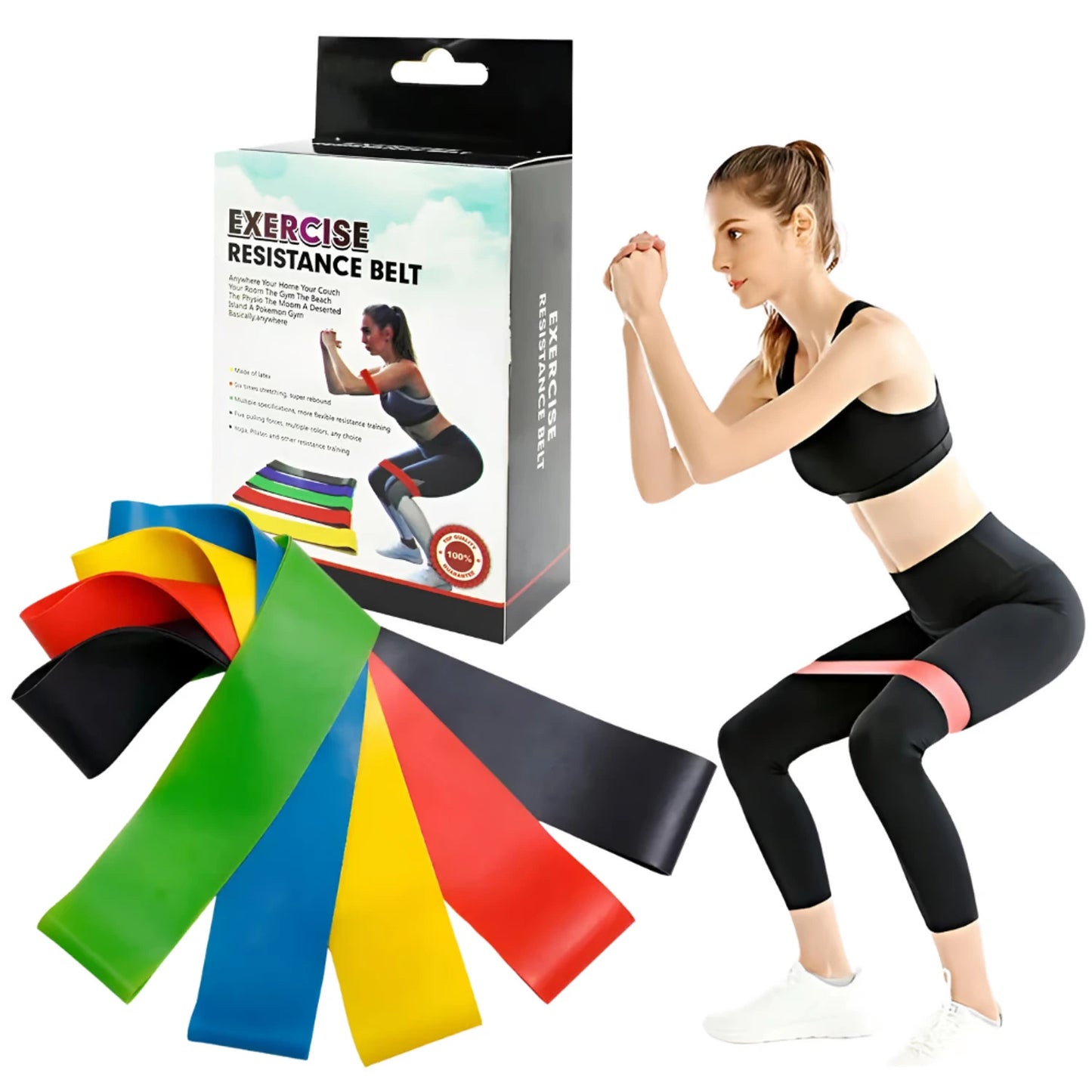 Pack Rodillo de Entrenamiento Abdominales + REGALO Bandas de Resistencia Gratis 5 und